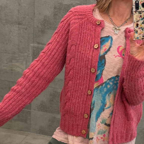Chunky pink Anthropologie sweater S - Picture 6 of 6
